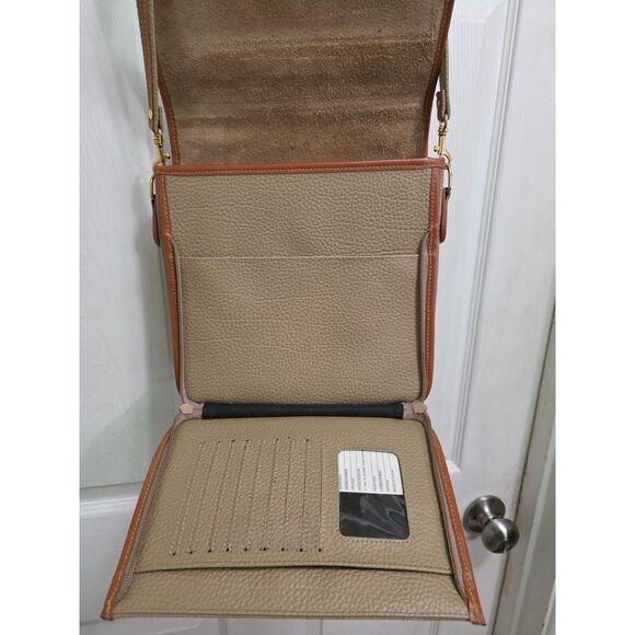 Vintage Dooney & Bourke AWL Pebbled Leather Crossbody (Tan/Brown) - Picture 10 of 16